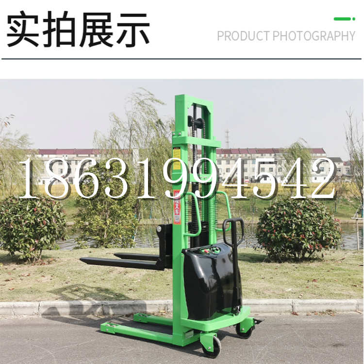 虞城县电动叉车堆高车液压铲车电瓶1吨2吨站驾步行式小型全自动叉车